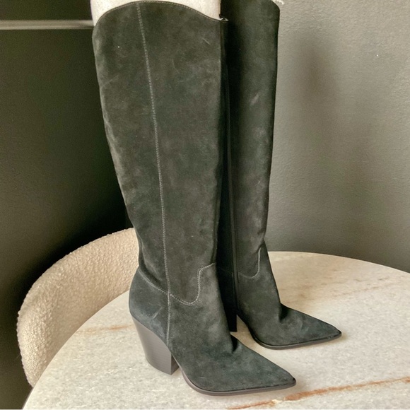 Vince Camuto Black Heeled Boots - Picture 3 of 6
